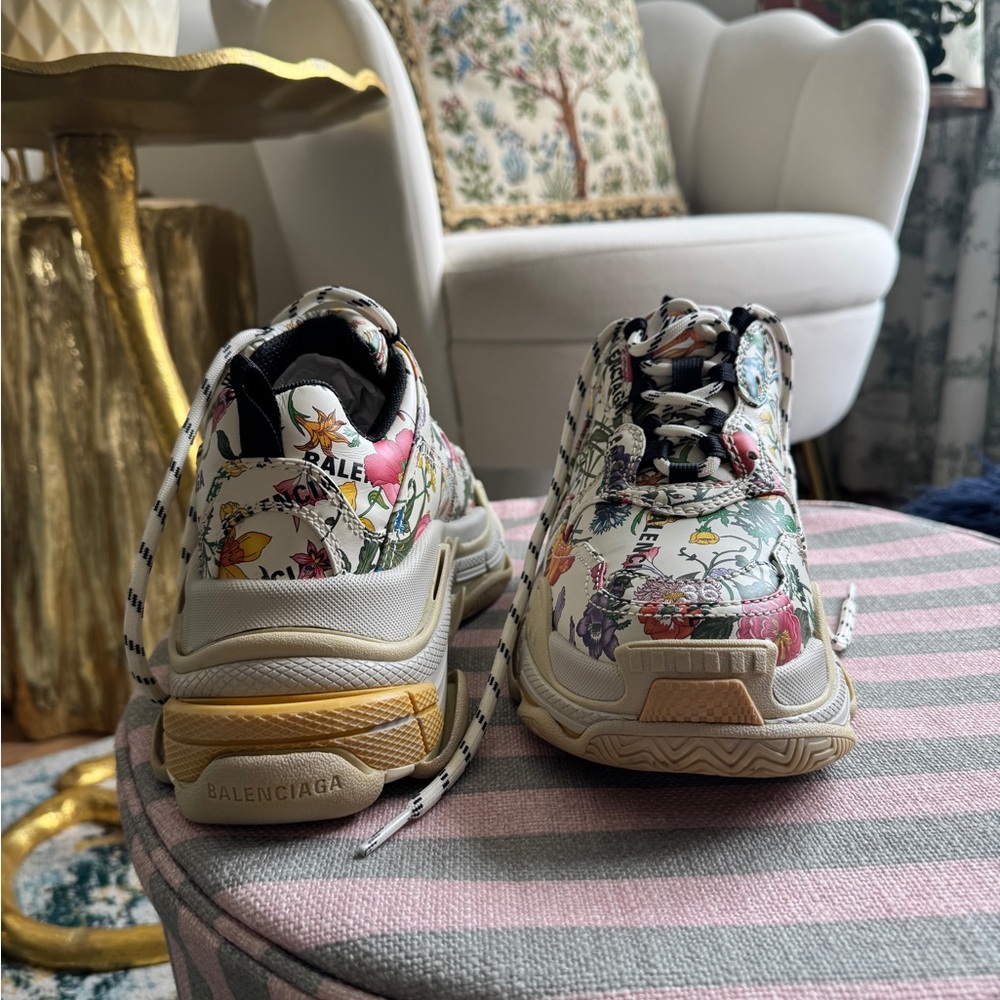 Gucci X Balenciaga The Hacker Project Floral Women's Sneakers - Multicolor - Picture 3 of 6